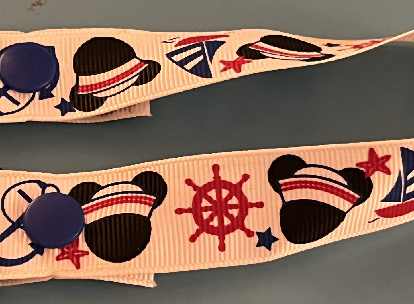 Nautical Mickey Mouse Paci Clip